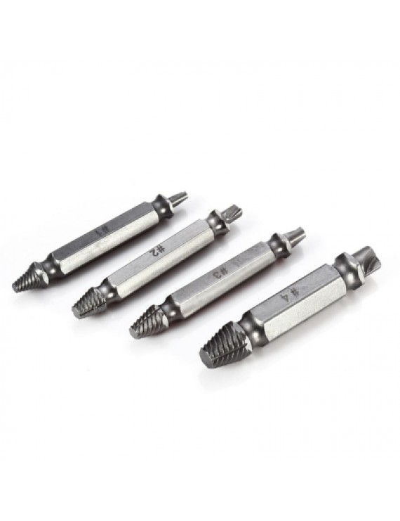 Double Side Damaged Screw Extractor S2 Alloy Steel Out Remover Bolt Stud Tool