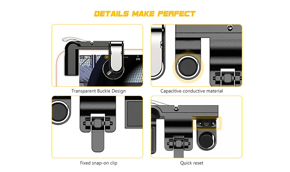 Mobile Phone Gaming Trigger Fire Button Handle for L1R1 Shooter Controller PUBG Mobile Phone Gaming Trigger Fire Button Handle for L1R1 Shooter Controller PUBG