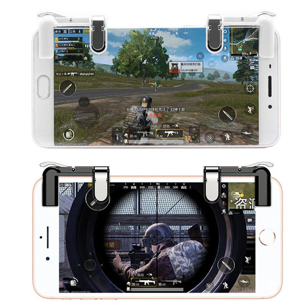2Pcs Moblie Controller Game Trigger for PUBG Fire Button L1 R1 Aim Key Joystick 2Pcs Moblie Controller Game Trigger for PUBG Fire Button L1 R1 Aim Key Joystick