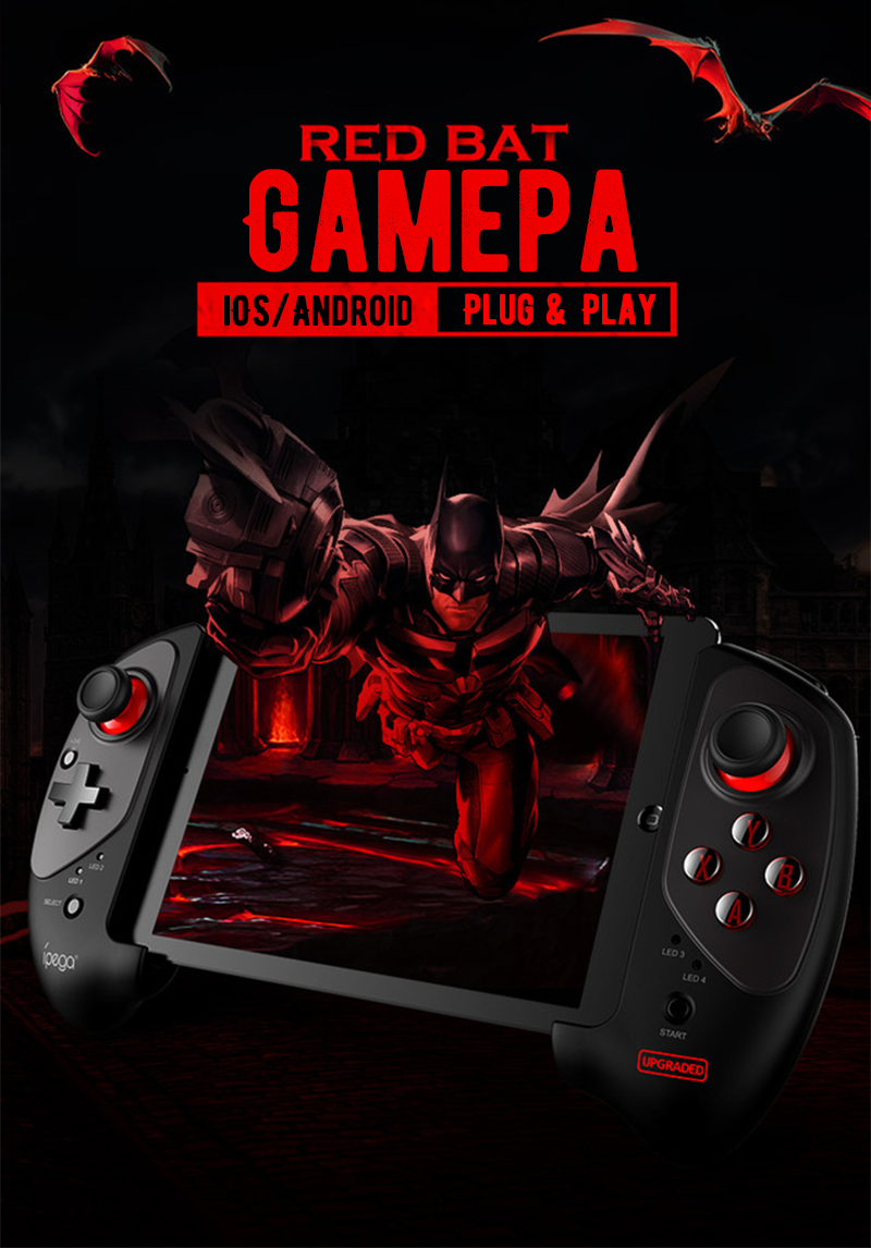 iPEGA PG-9083S Red Bat Wireless Bluetooth Gamepad Telescopic Game Controller Plug &  Play for Android IOS Smartphone Tabletu00a0