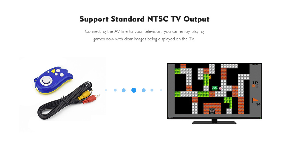 Mini 8 Bit Portable Joystick Video Console Built-in 89 Classic Games Support TV Output Plug Game Player