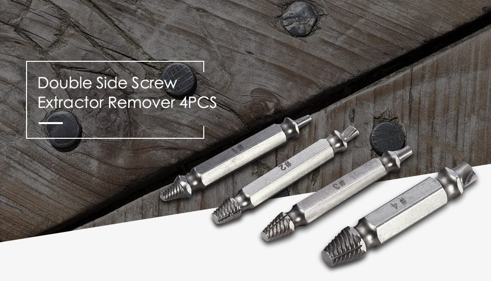 4PCS Double Side Damaged Screw Extractor S2 Alloy Steel Out Remover Bolt Stud Tool 4PCS Double Side Damaged Screw Extractor S2 Alloy Steel Out Remover Bolt Stud Tool