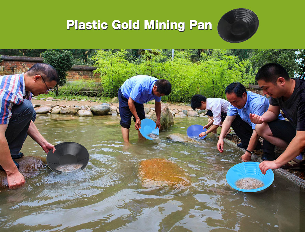 Plastic Gold Basin Nugget Mining Pan Dredging Prospecting River Tool Plastic Gold Basin Nugget Mining Pan Dredging Prospecting River Tool