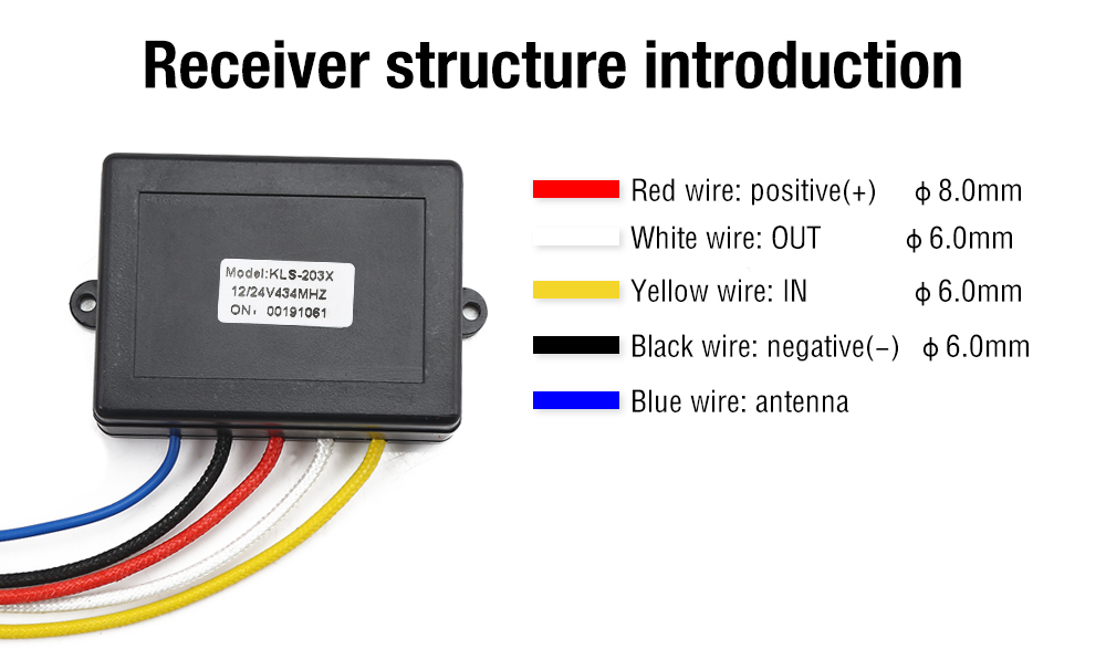 KLS - 203X Wireless Winch Electric Remote Control Anti-interference Twin Handset KLS - 203X Wireless Winch Electric Remote Control Anti-interference Twin Handset