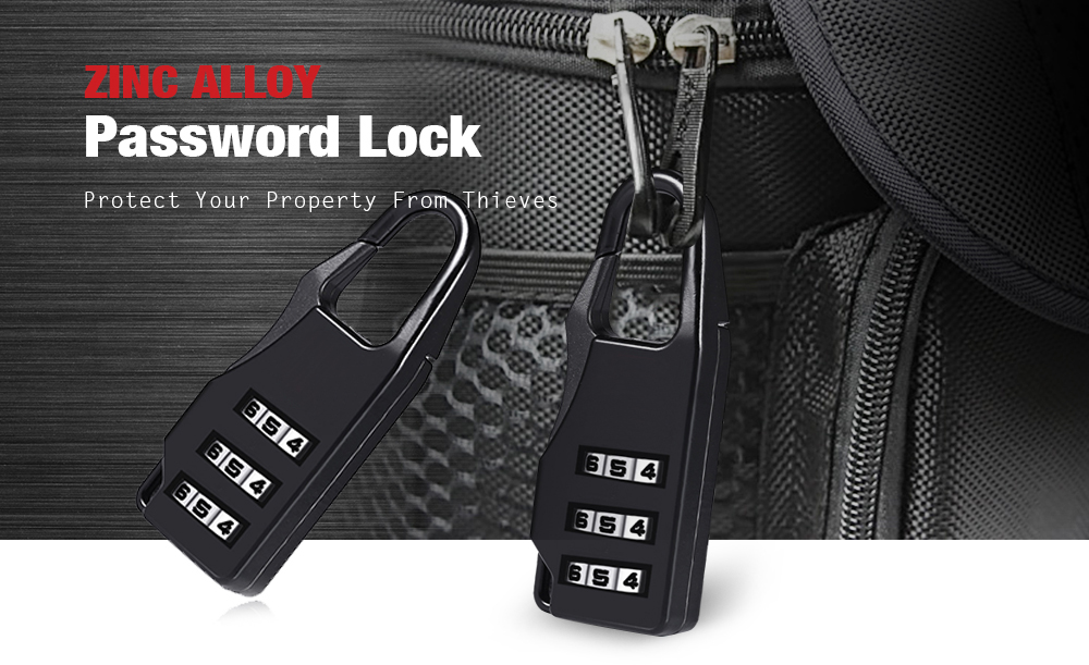 Zinc Alloy Three-digit Password Lock for Suitcase / Bag / Drawer Cupboard Door Zinc Alloy Three-digit Password Lock for Suitcase / Bag / Drawer Cupboard Door