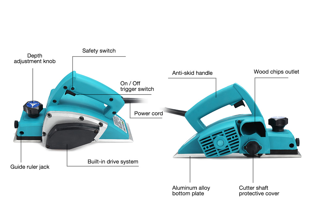 1000W Electric Handheld Planer Powerful Woodworking File Tool Set 1000W Electric Handheld Planer Powerful Woodworking File Tool Set