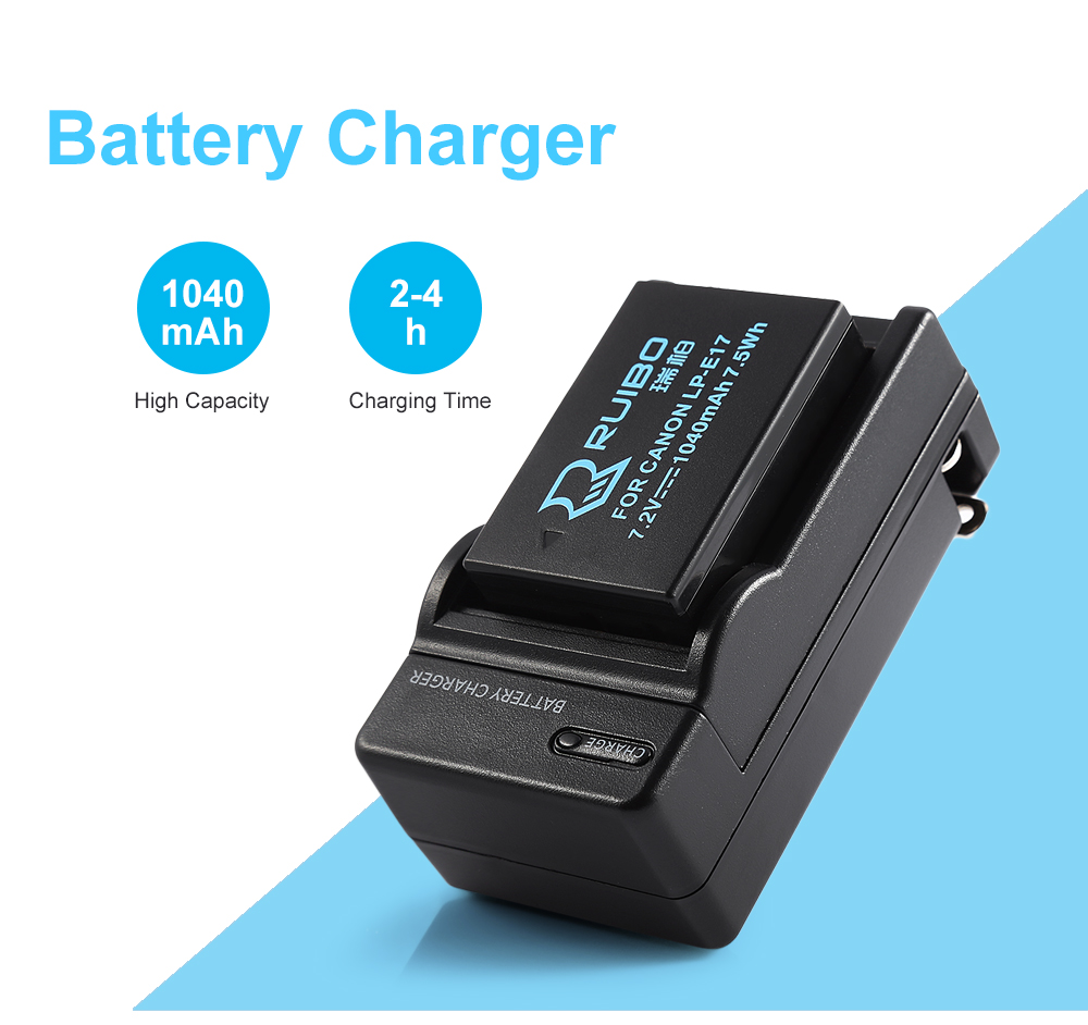 RUIBO LP - E17 1040mAh Battery Charger Kit for Canon DSLR Camera RUIBO LP - E17 1040mAh Battery Charger Kit for Canon DSLR Camera