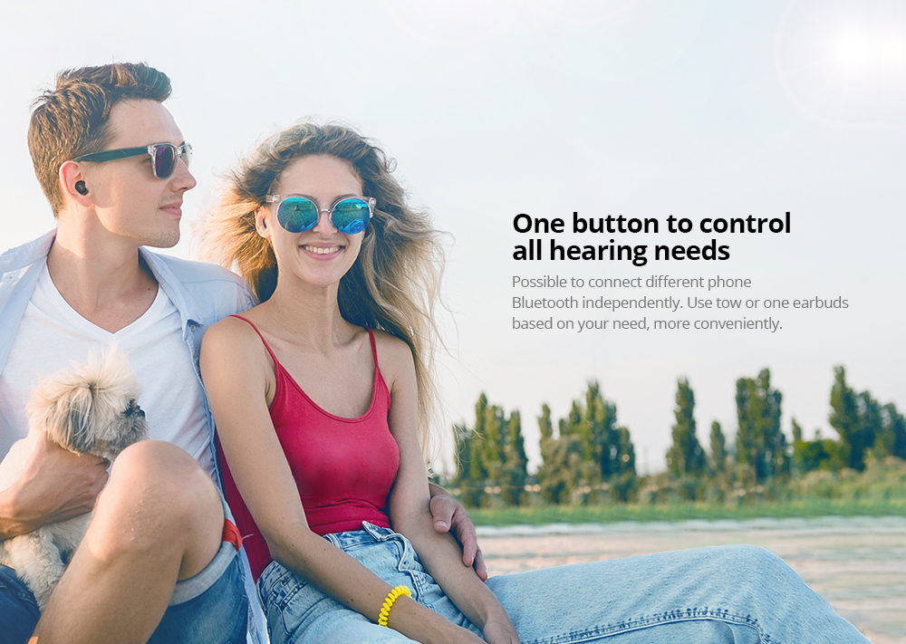 QCY T2C / T1S TWS Bluetooth Earphones Binaural Wireless Stereo Earbuds with Mic and Charging Dock - Black QCY T2C / T1S TWS Bluetooth Earphones Binaural Wireless Stereo Earbuds with Mic and Charging Dock - Black