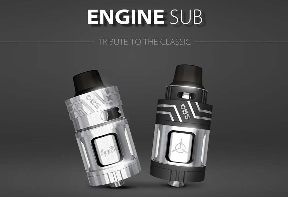 Original OBS Engine SUB Atomizer with 5.3ml / Single Post Deck for E Cigarette Original OBS Engine SUB Atomizer with 5.3ml / Single Post Deck for E Cigarette