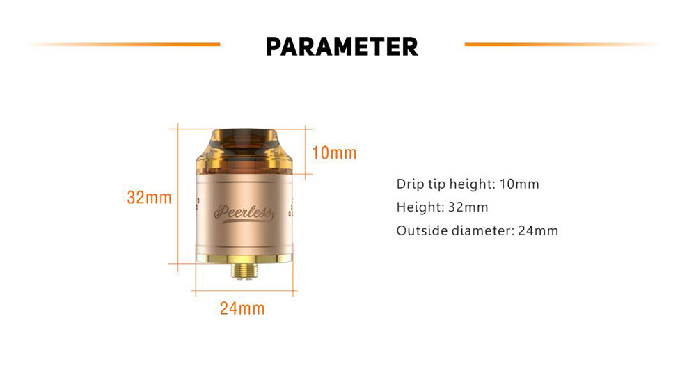 Original GeekVape Peerless RDA with Side Airflow / Dual Posts for E Cigarette Original GeekVape Peerless RDA with Side Airflow / Dual Posts for E Cigarette