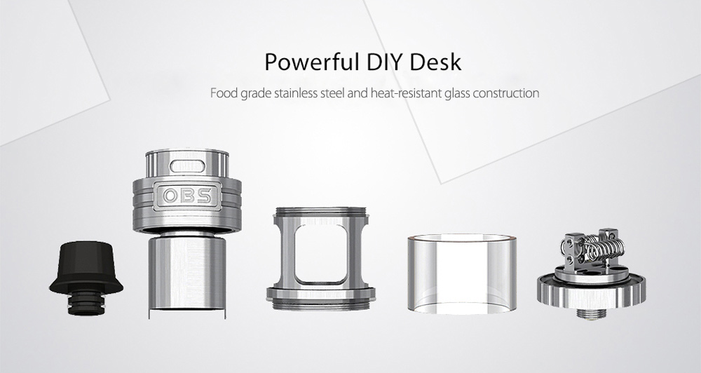 Original OBS Engine Mini RTA with 3.5ml Capacity / Top Airflow / Side Filling / Powerful DIY Deck for E Cigarette Original OBS Engine Mini RTA with 3.5ml Capacity / Top Airflow / Side Filling / Powerful DIY Deck for E Cigarette