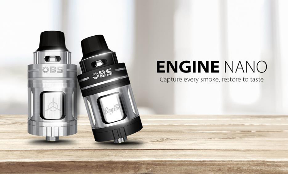 Original OBS Engine NANO RTA with 5.3ml / Top Side Filling System for E Cigarette Original OBS Engine NANO RTA with 5.3ml / Top Side Filling System for E Cigarette