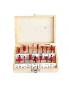 15pcs Router Bit Milling Cutter Woodworking Tools for Electric Hand Trimmer