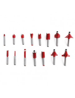 15pcs Router Bit Milling Cutter Woodworking Tools for Electric Hand Trimmer