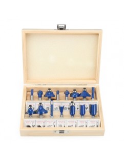 15pcs Router Bit Milling Cutter Woodworking Tools for Electric Hand Trimmer