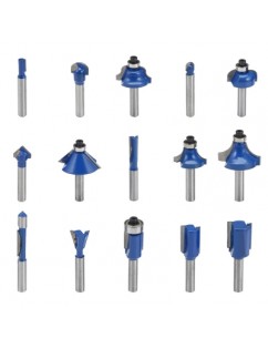 15pcs Router Bit Milling Cutter Woodworking Tools for Electric Hand Trimmer