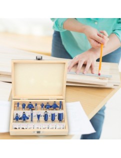 15pcs Router Bit Milling Cutter Woodworking Tools for Electric Hand Trimmer