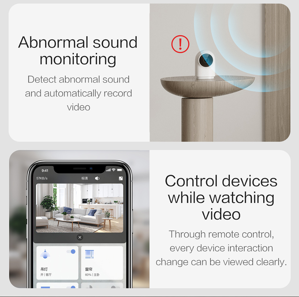 Aqara G2H Smart Camera 1080P Gateway Edition Zigbee Linkage Smart Devices IP Wifi Wireless Cloud Home Security - White Aqara G2H Smart Camera 1080P Gateway Edition Zigbee Linkage Smart Devices IP Wifi Wireless Cloud Home Security - White