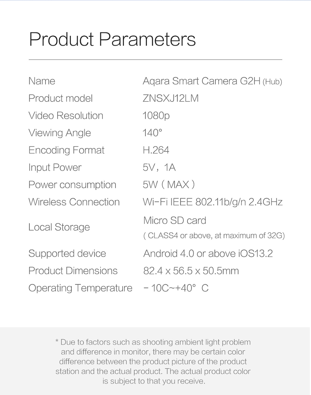 Aqara G2H Smart Camera 1080P Gateway Edition Zigbee Linkage Smart Devices IP Wifi Wireless Cloud Home Security - White Aqara G2H Smart Camera 1080P Gateway Edition Zigbee Linkage Smart Devices IP Wifi Wireless Cloud Home Security - White
