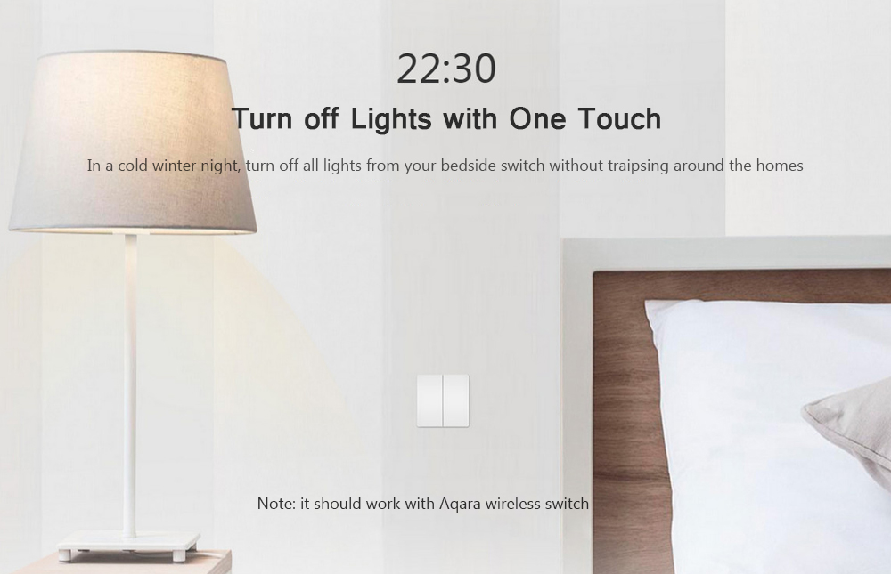 Aqara QBKG03LM Wall Switch Smart Light Control ZigBee Version - White Double Key Aqara QBKG03LM Wall Switch Smart Light Control ZigBee Version - White Double Key