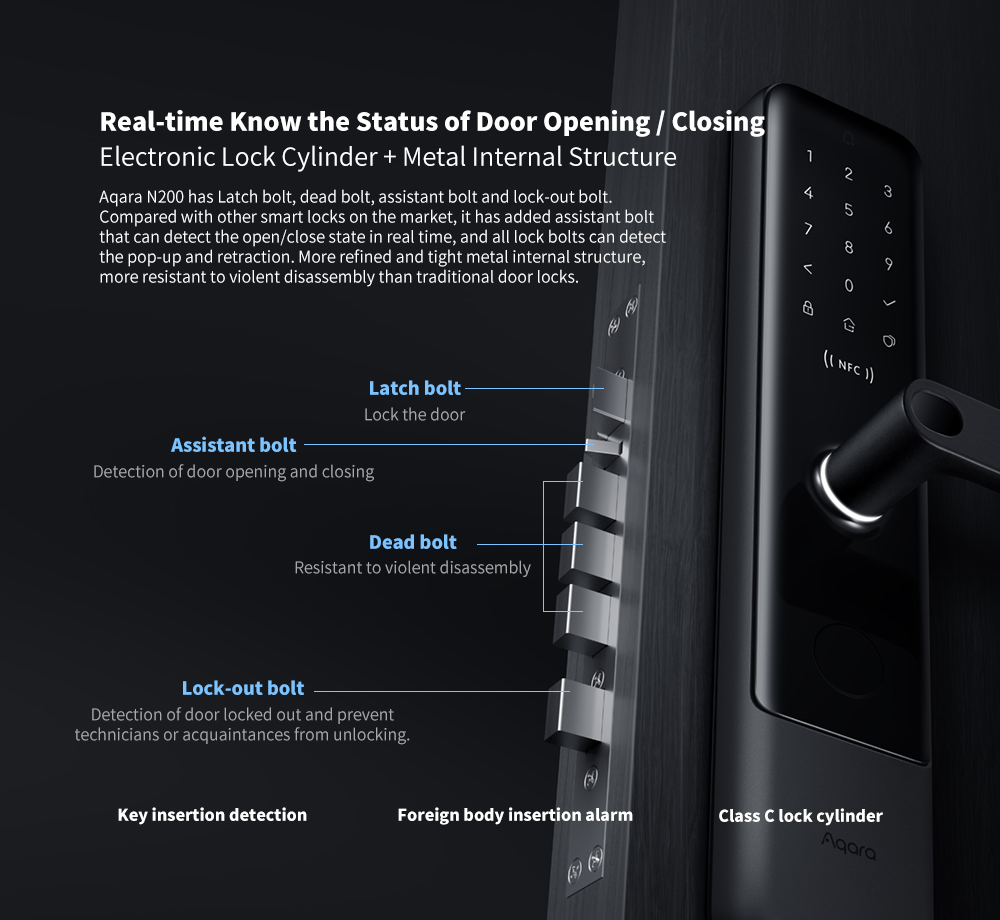 Aqara N200 Smart Door Lock - Black Aqara N200 Smart Door Lock - Black