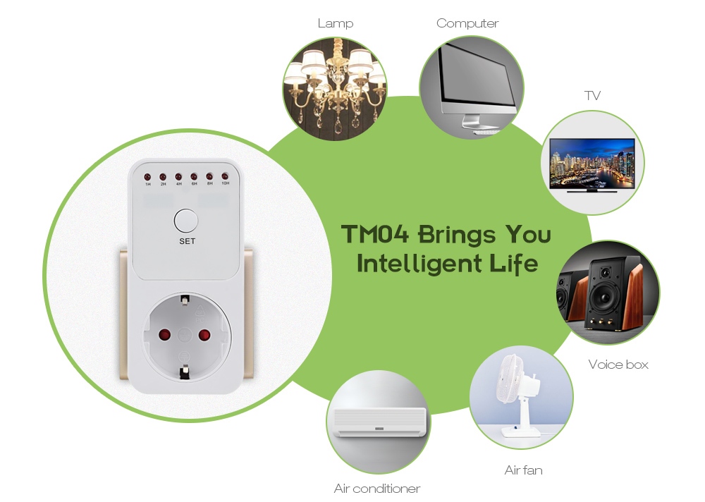 TM04 Countdown Timer Switch Smart Control Plug-in Socket Auto Shut off Outlet TM04 Countdown Timer Switch Smart Control Plug-in Socket Auto Shut off Outlet