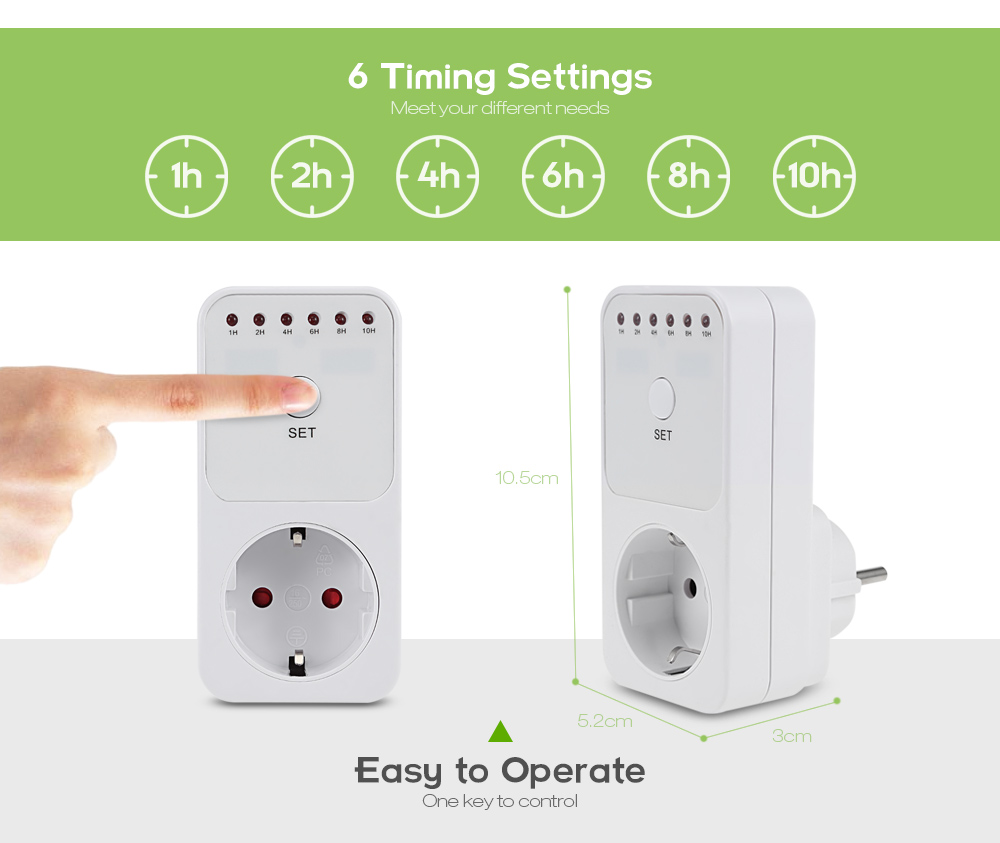 TM04 Countdown Timer Switch Smart Control Plug-in Socket Auto Shut off Outlet TM04 Countdown Timer Switch Smart Control Plug-in Socket Auto Shut off Outlet