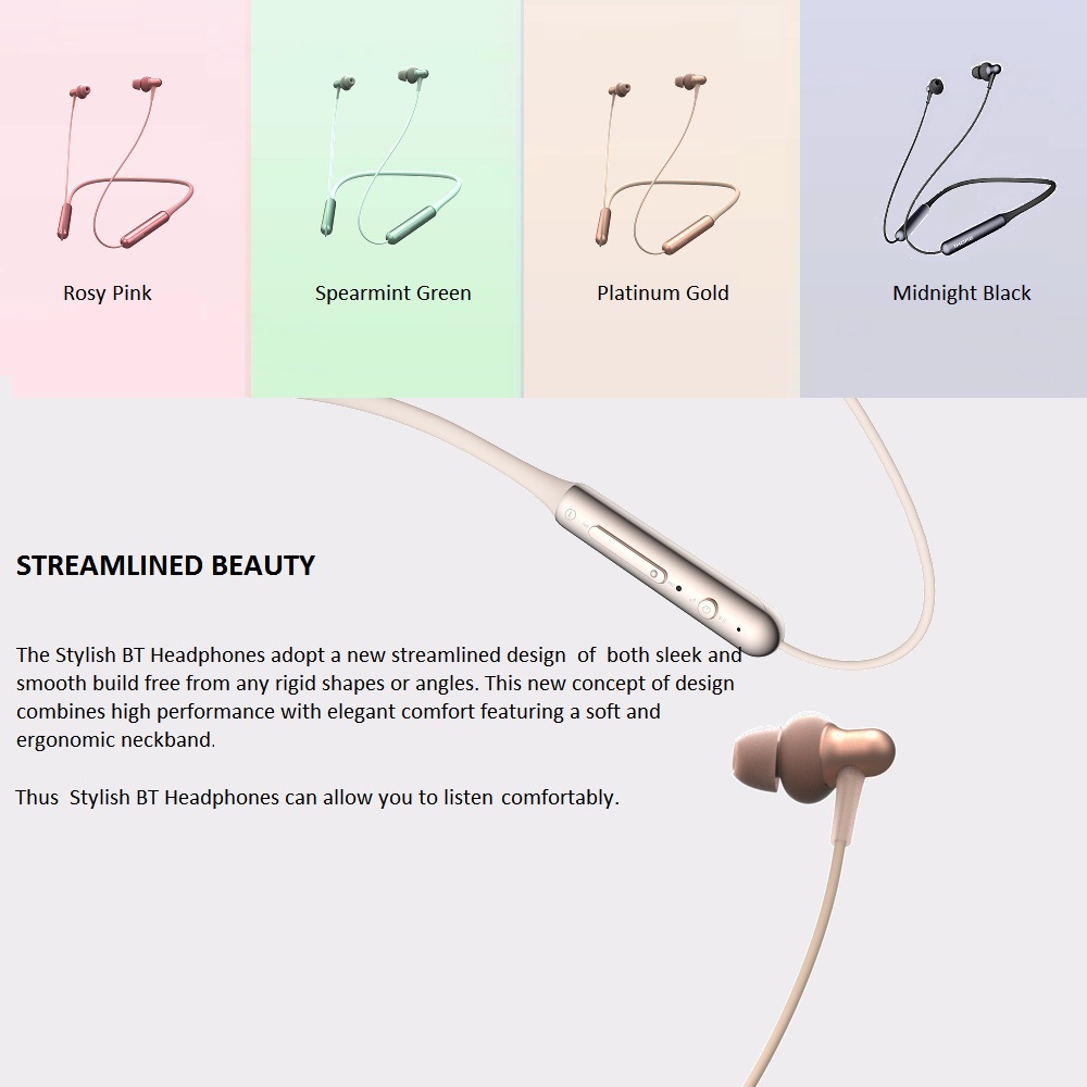 1MORE E1024BT Stylish Bluetooth In-Ear Headphones Black