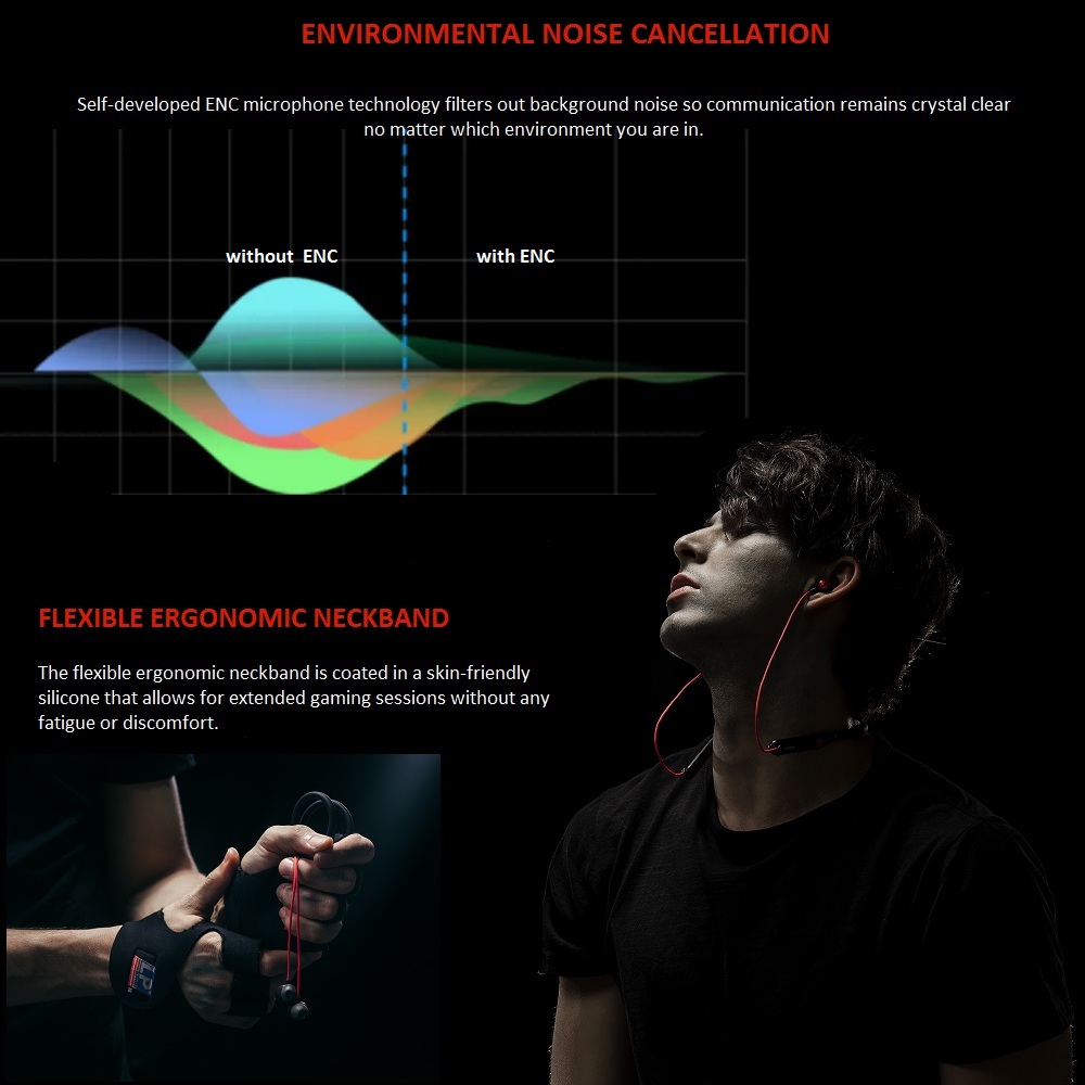 1MORE E1020BT Spearhead VR Bluetooth In-Ear Gaming Earphone Black